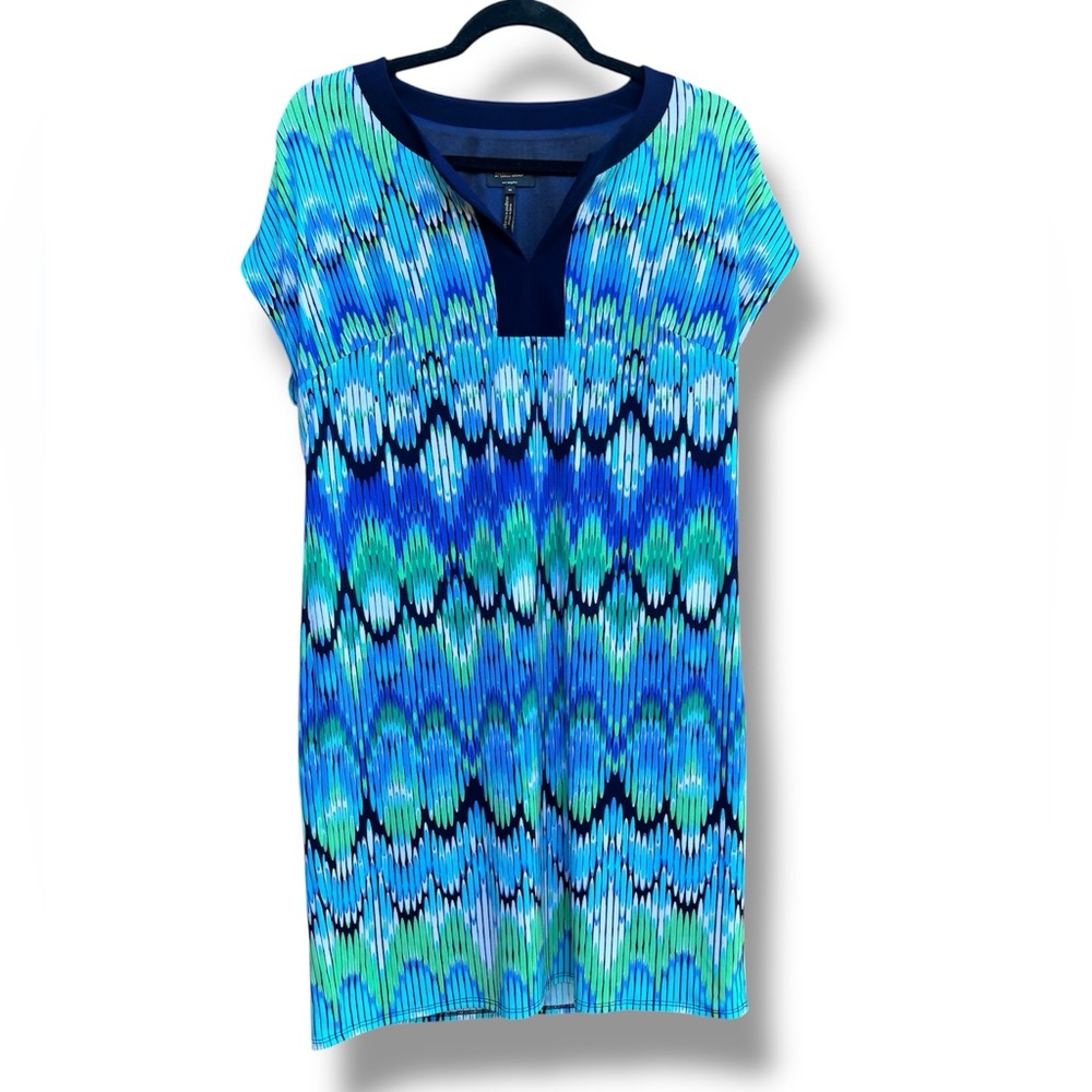 Laundry By Shelli Segal Blue and Green Dress